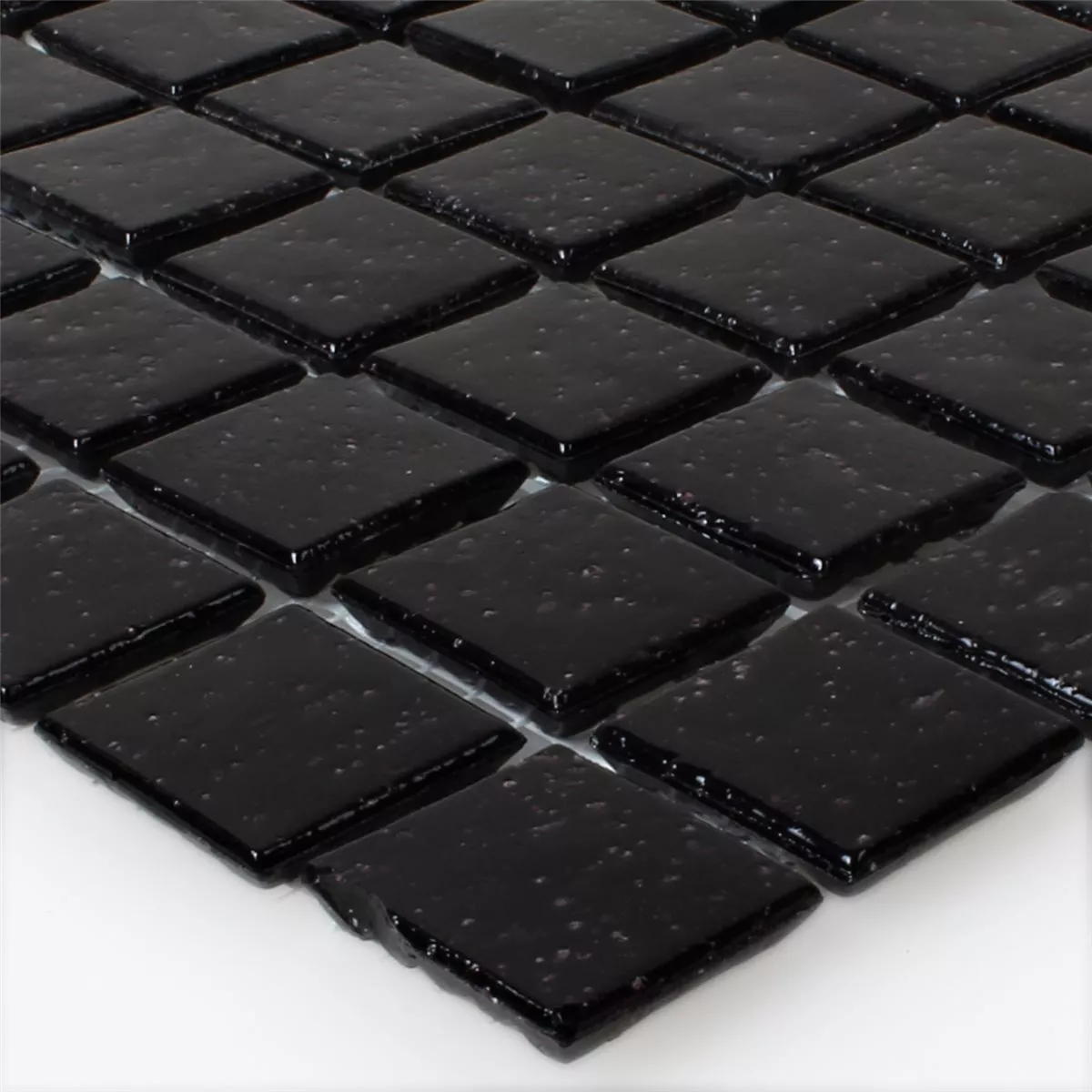 Γυάλινο Μωσαϊκό Πλακάκια Μαύρος Uni 20x20x4mm Γυάλινο Μωσαϊκό Πλακάκια Μαύρος Uni 20x20x4mm