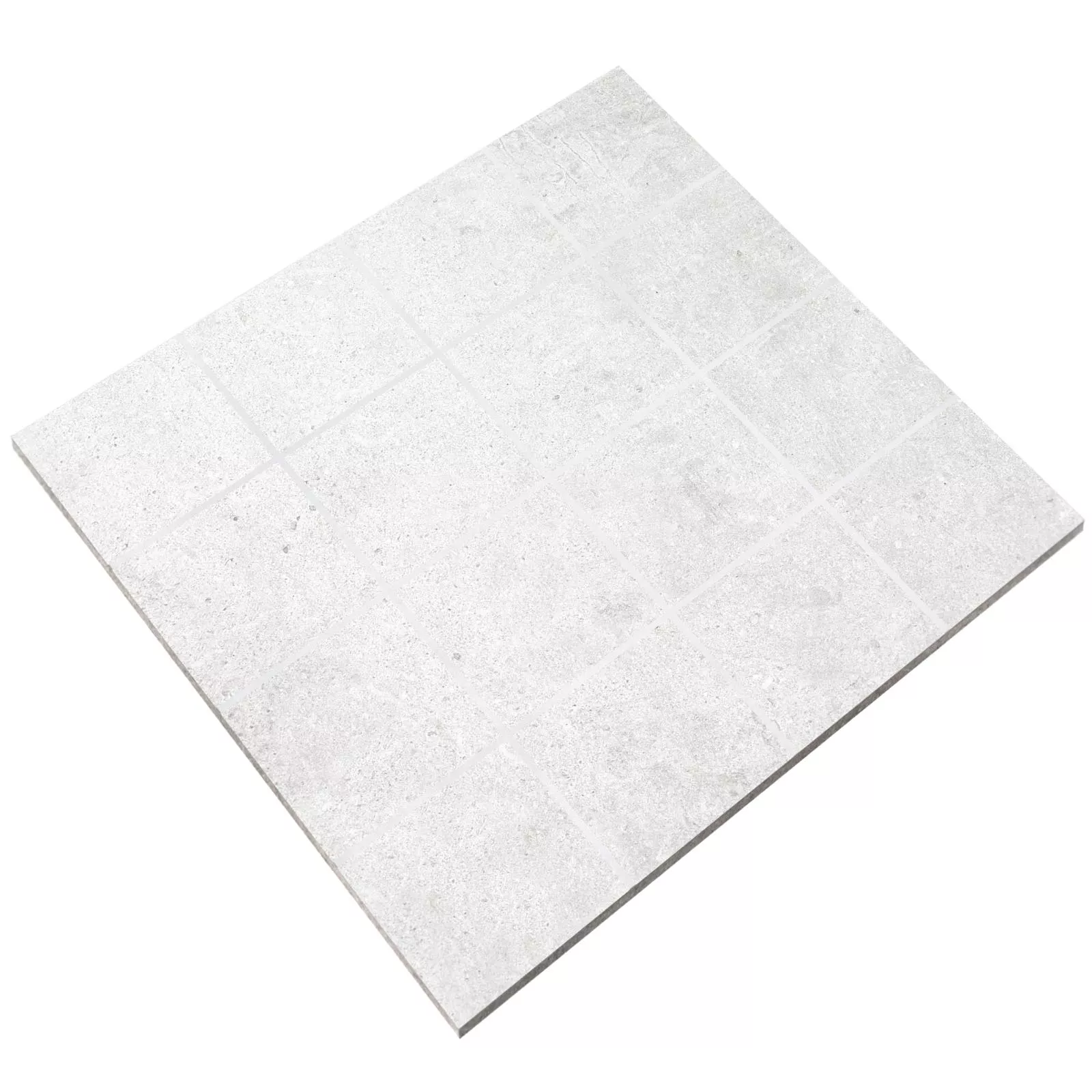Ψηφιδωτό Πλακάκι Freeland Πέτρινη Όψη R10/B Ασπρο Tετράγωνο
