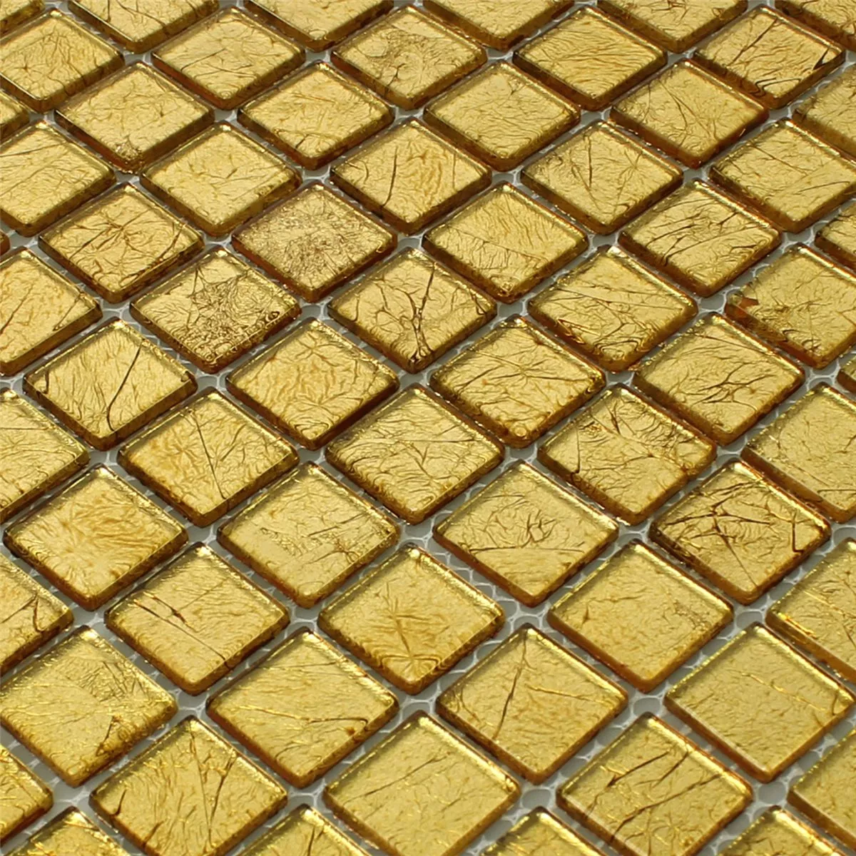 Γυάλινο Μωσαϊκό Πλακάκια Κρύσταλλο Χρυσός Δομημένος