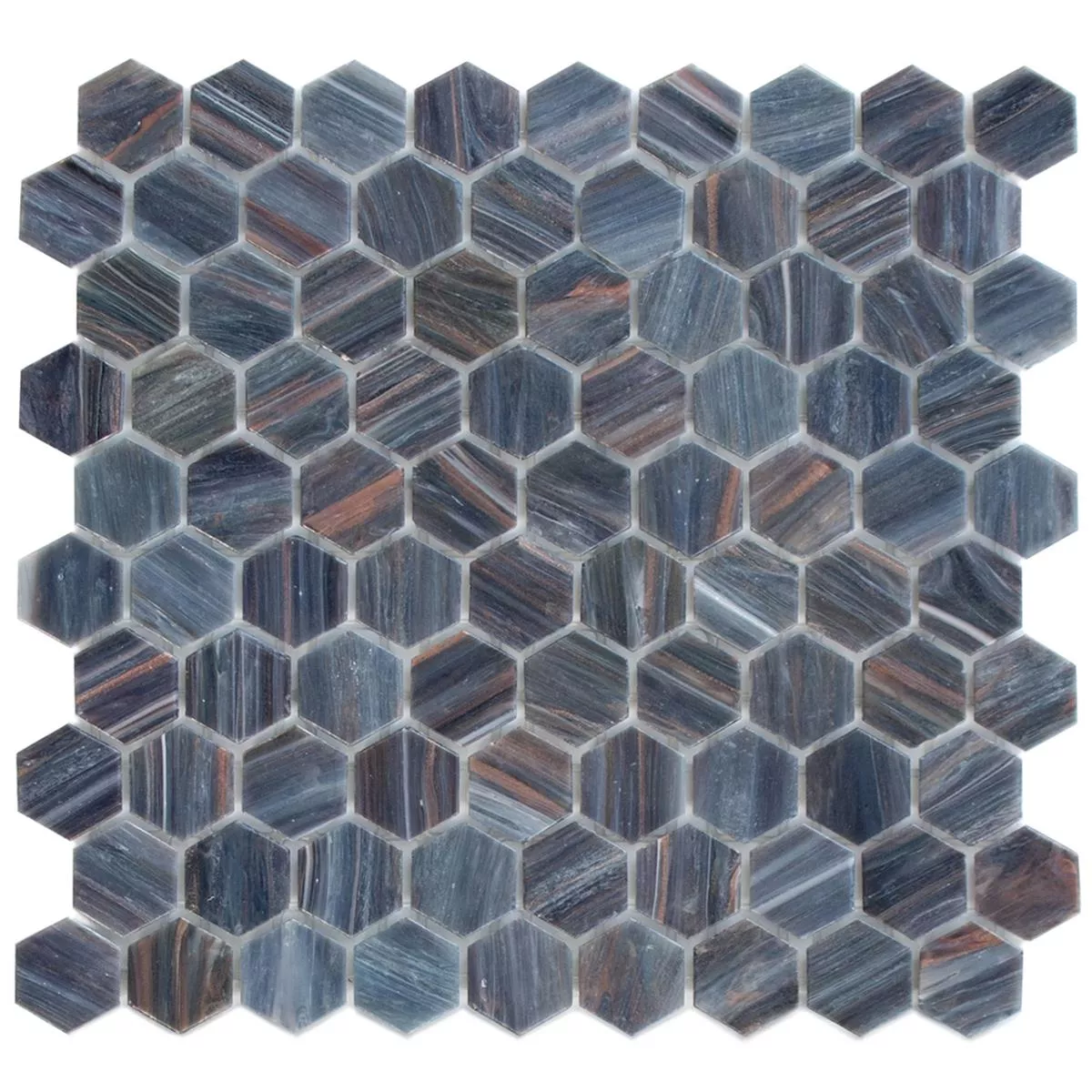 Γυάλινο Μωσαϊκό Πλακάκια Trend-Vi Hexagonal 218 Μπλε