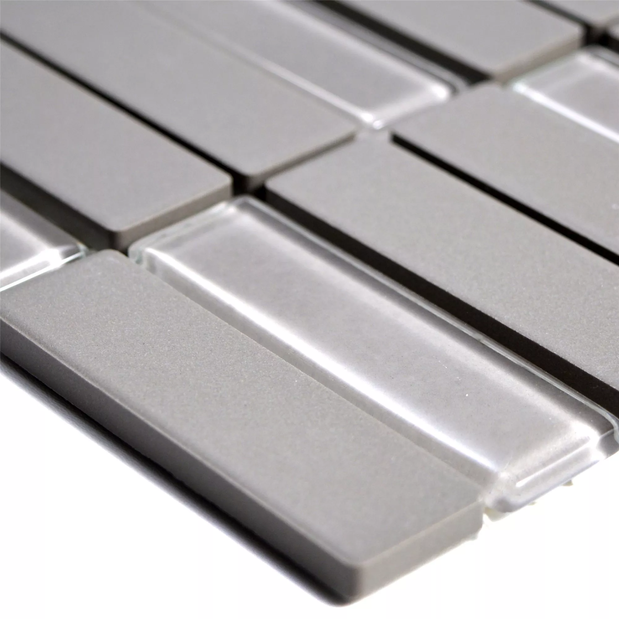 Ψηφιδωτά Πλακάκια Άγυαλο Garden Γκρί Ράβδος