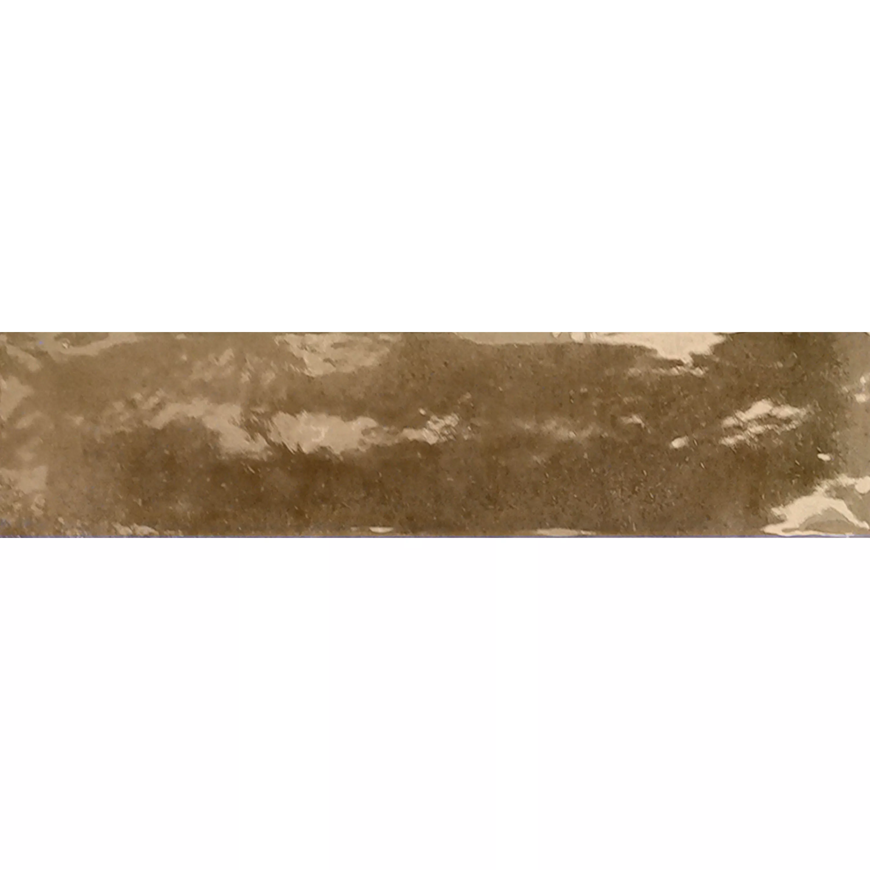 Πρότυπο από Πλακάκια Tοίχου Laguna Αστραφτερό Kυματιστός Kαφέ 6x24cm