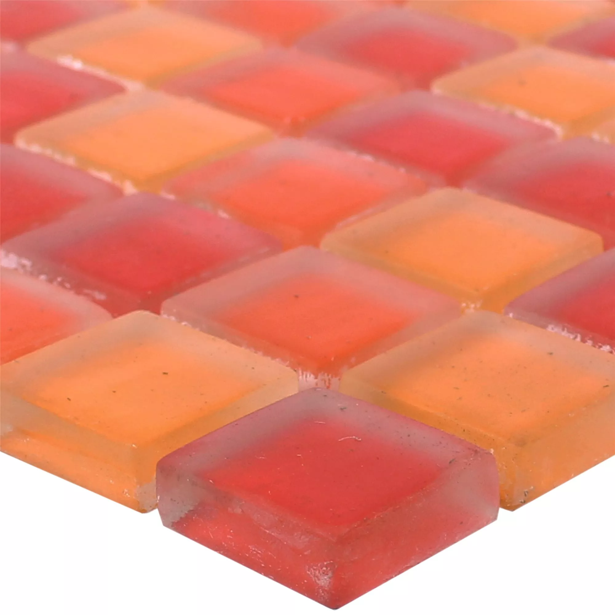 Πρότυπο από Γυάλινο Μωσαϊκό Πλακάκια Blossom Κόκκινο Πορτοκαλί Mix Παγωμένος