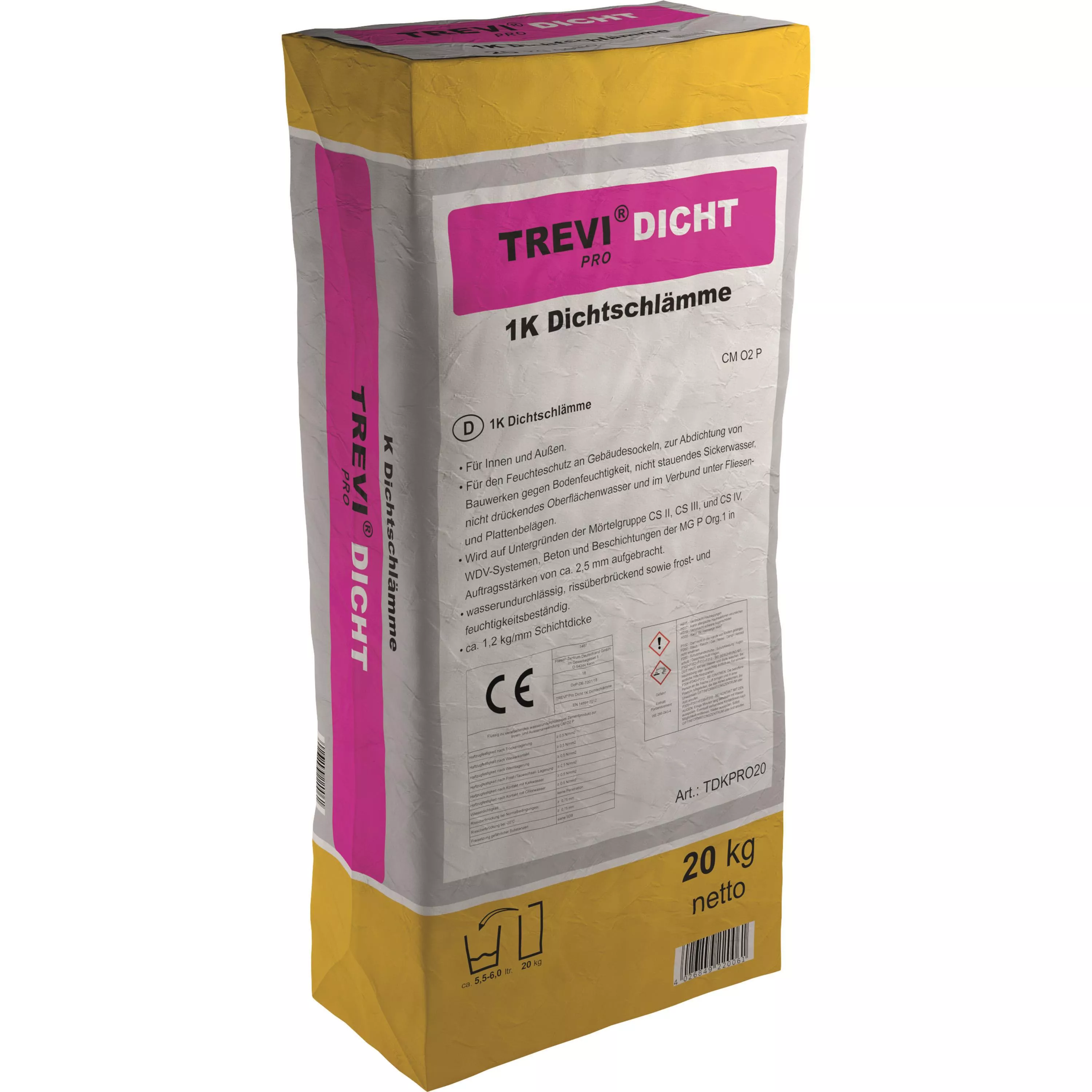Trevi Pro Dicht 1K σφραγιστικός πολτός γκρι (20KG)