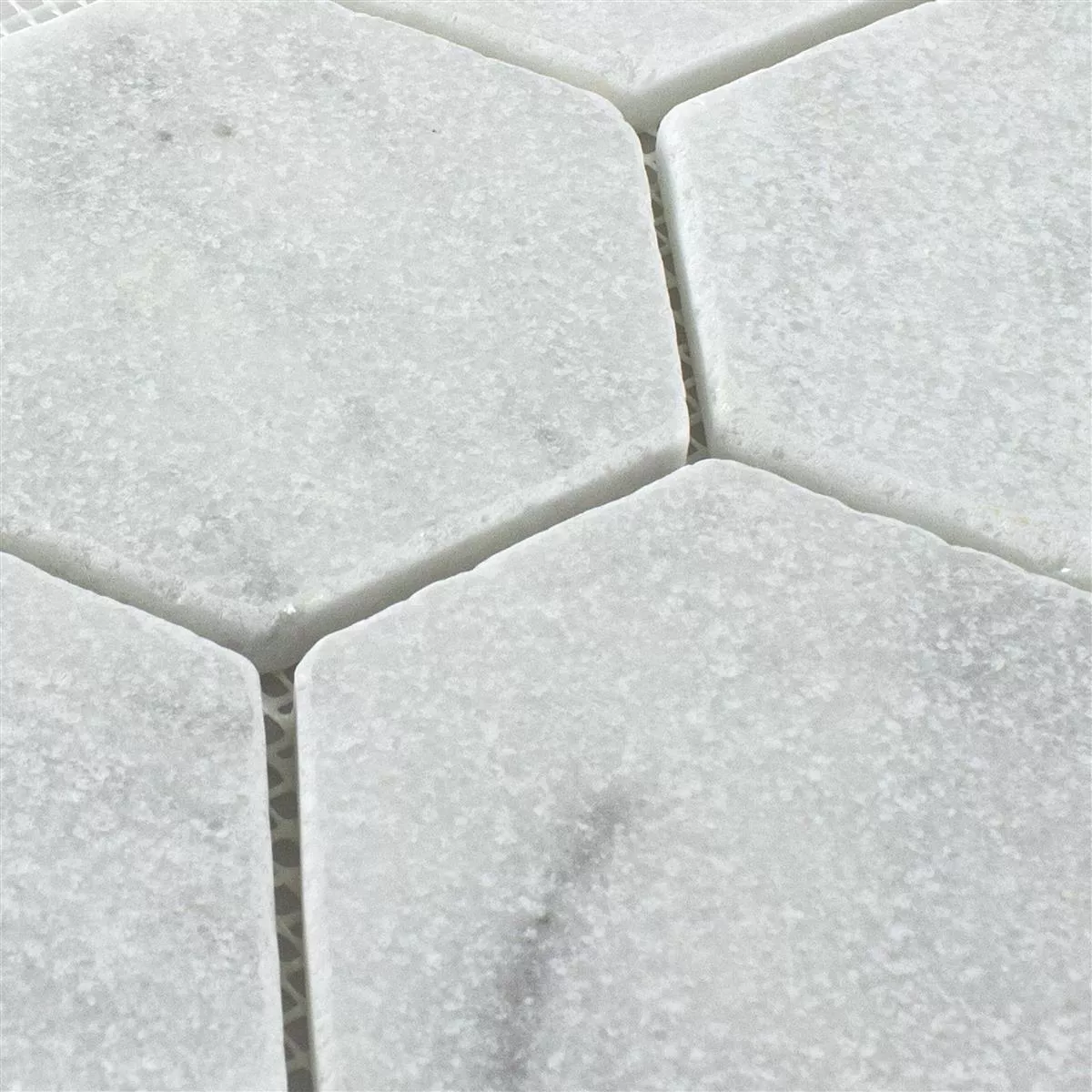 Μάρμαρο Φυσική Πέτρα Ψηφιδωτά Πλακάκια Maracay Εξάγωνο White