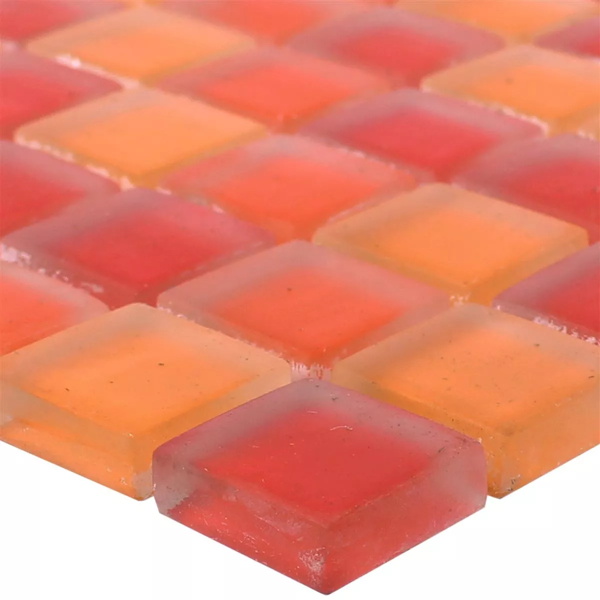 Γυάλινο Μωσαϊκό Πλακάκια Blossom Κόκκινο Πορτοκαλί Mix Παγωμένος