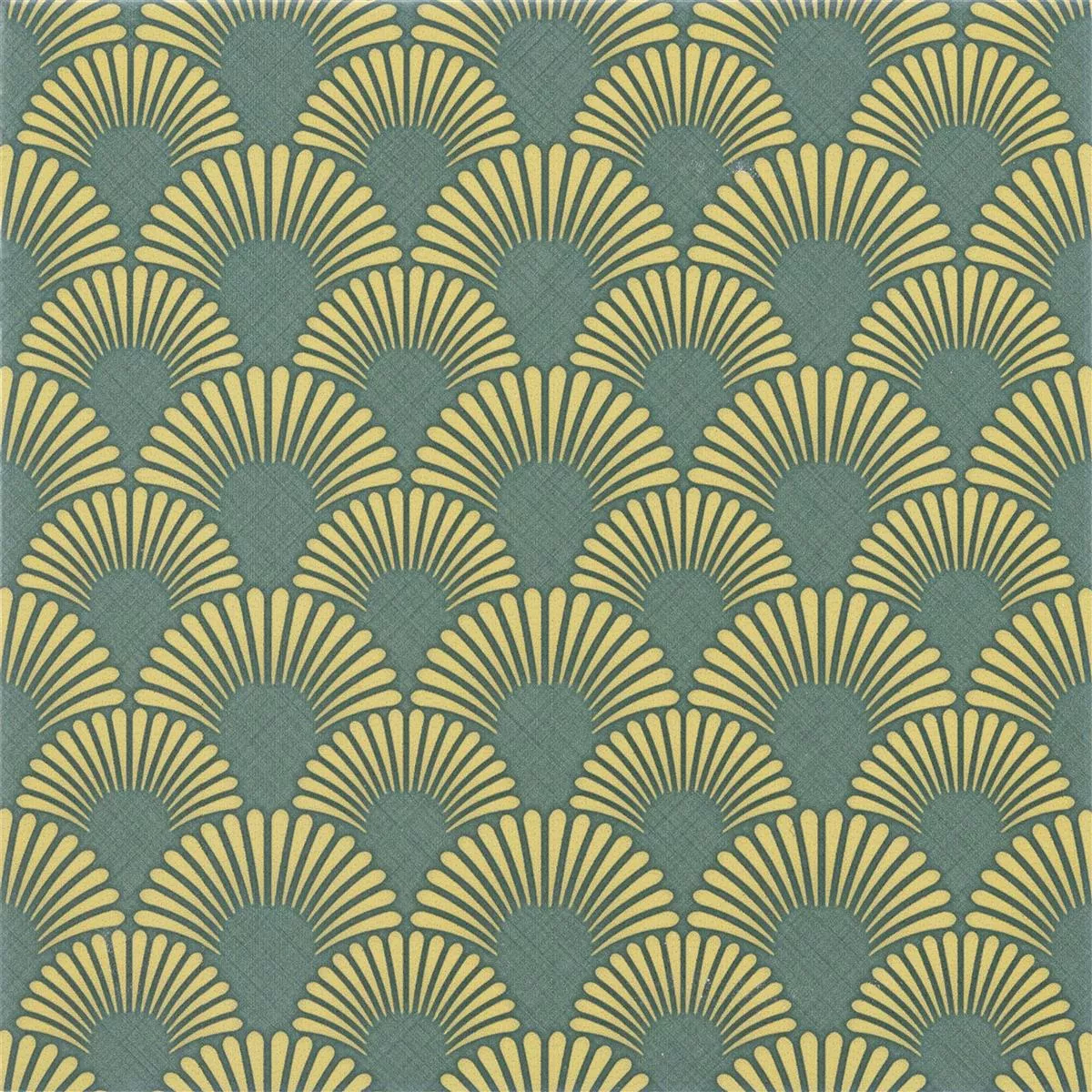Πλακάκια Δαπέδου Εμφάνιση Tσιμέντου Wildflower Πράσινος Ντεκόρ 18,5x18,5cm 