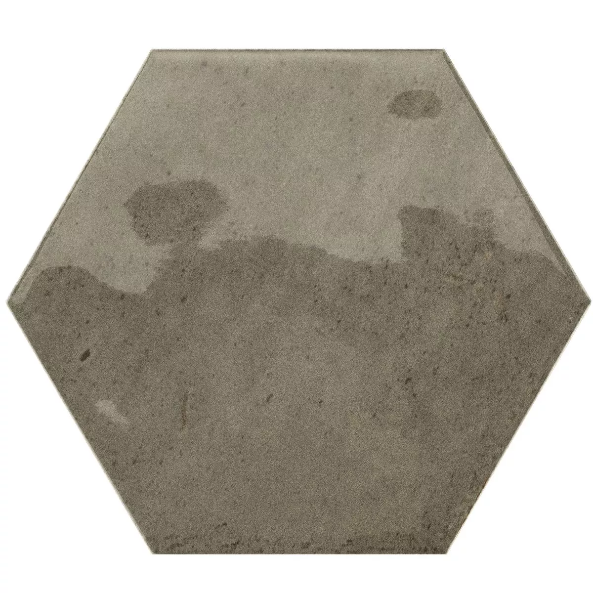 Πλακάκια Tοίχου Arosa Αστραφτερό Kυματιστός Εξάγωνο Kαφέ 17,3x15cm