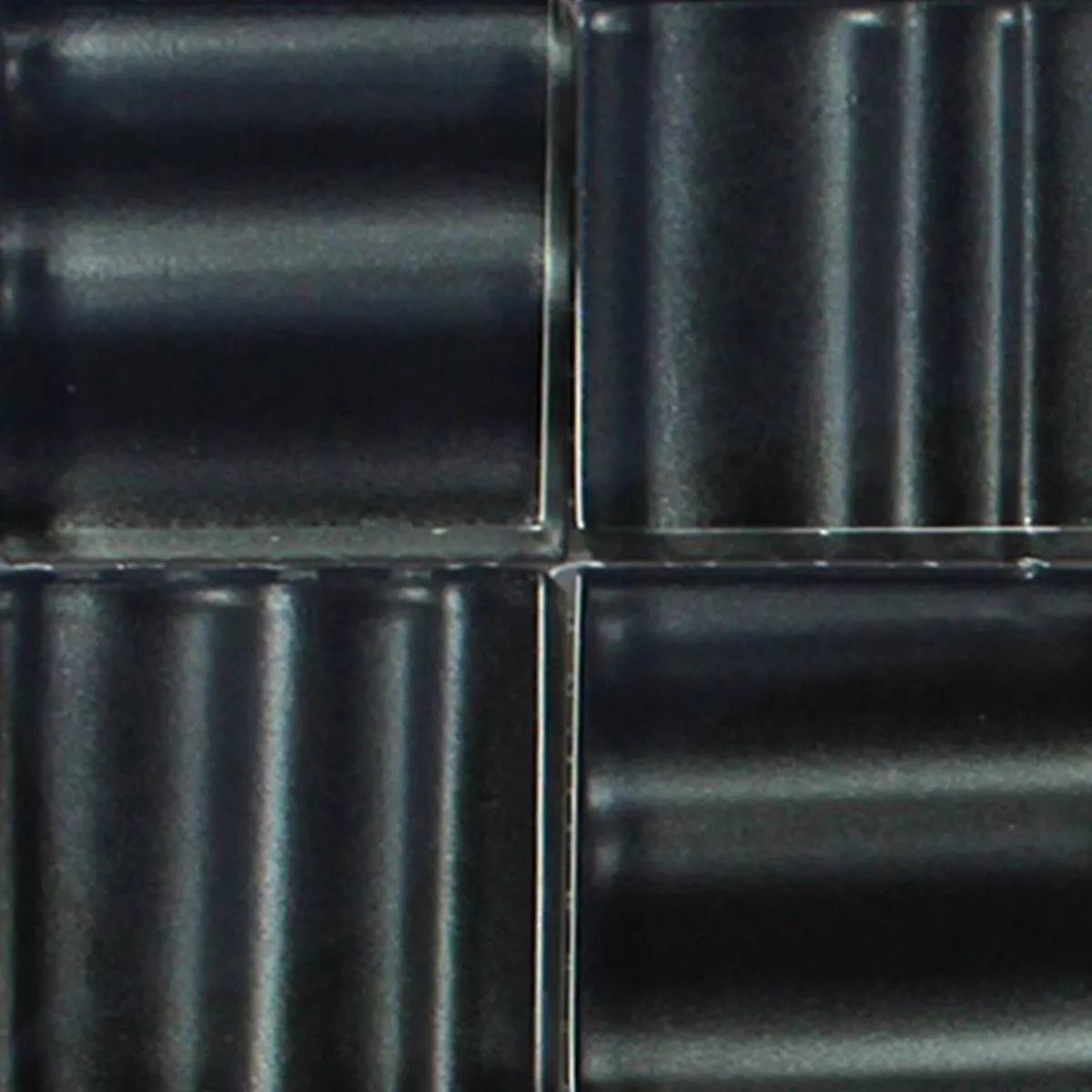 Πρότυπο από Γυάλινο Μωσαϊκό Πλακάκια Columbia Μαύρος Ριγέ