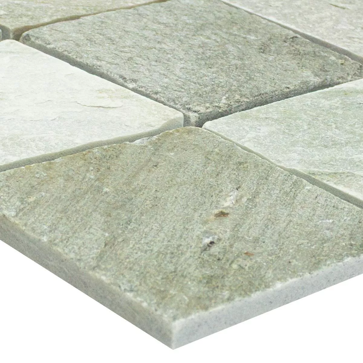 Ψηφιδωτά Πλακάκια Xαλαζίτης Μπεζ Γκρί 100x100mm