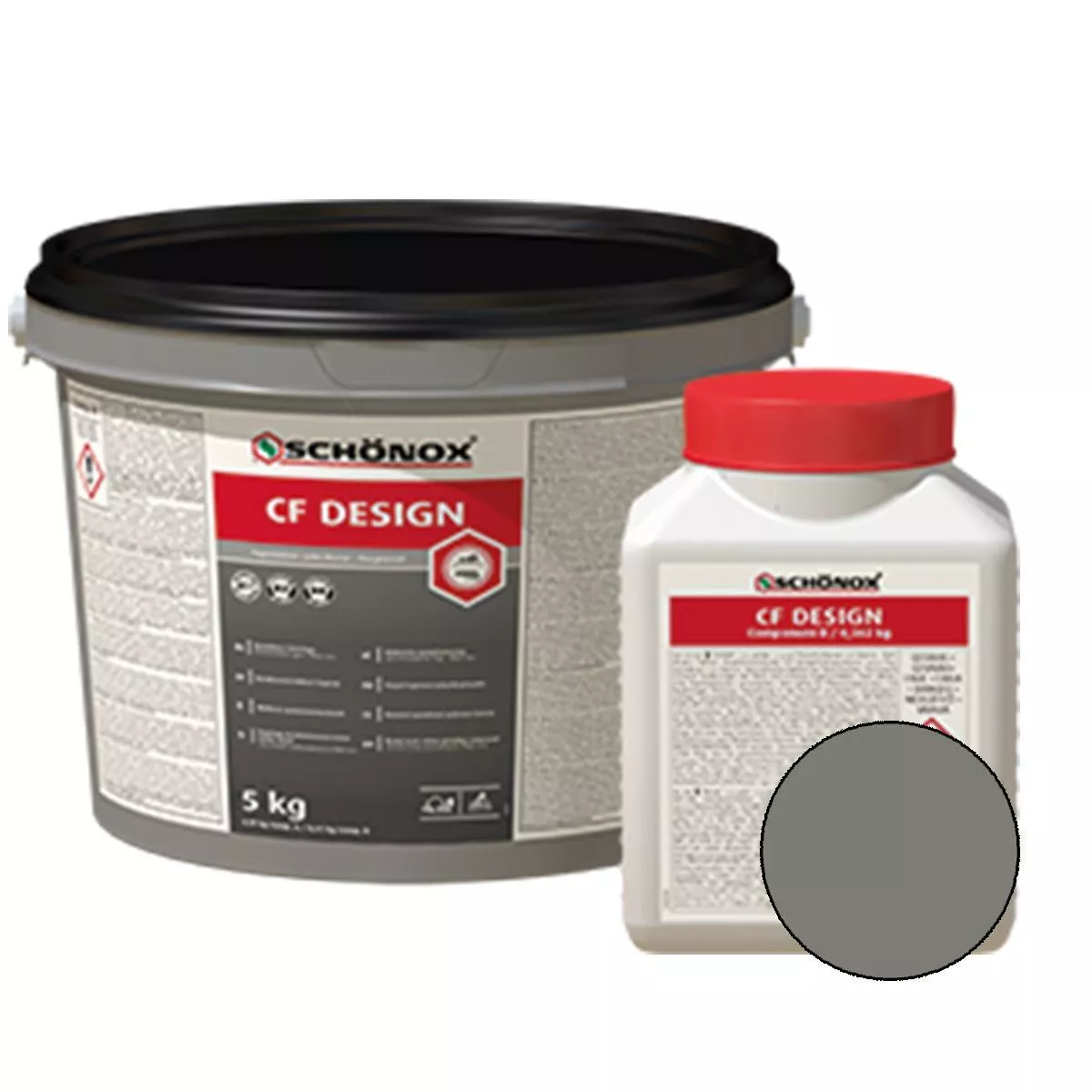 Grout Schönox CF Design Epoxy Resin Colorfuge Γκρι 5 κιλών