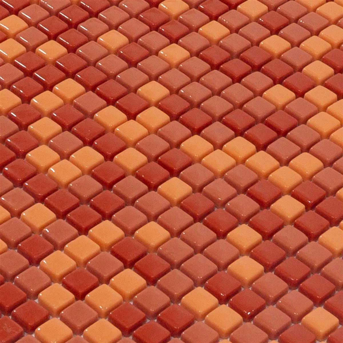 Γυάλινο Μωσαϊκό Πλακάκια Delight Kόκκινο-Πορτοκάλι Mix