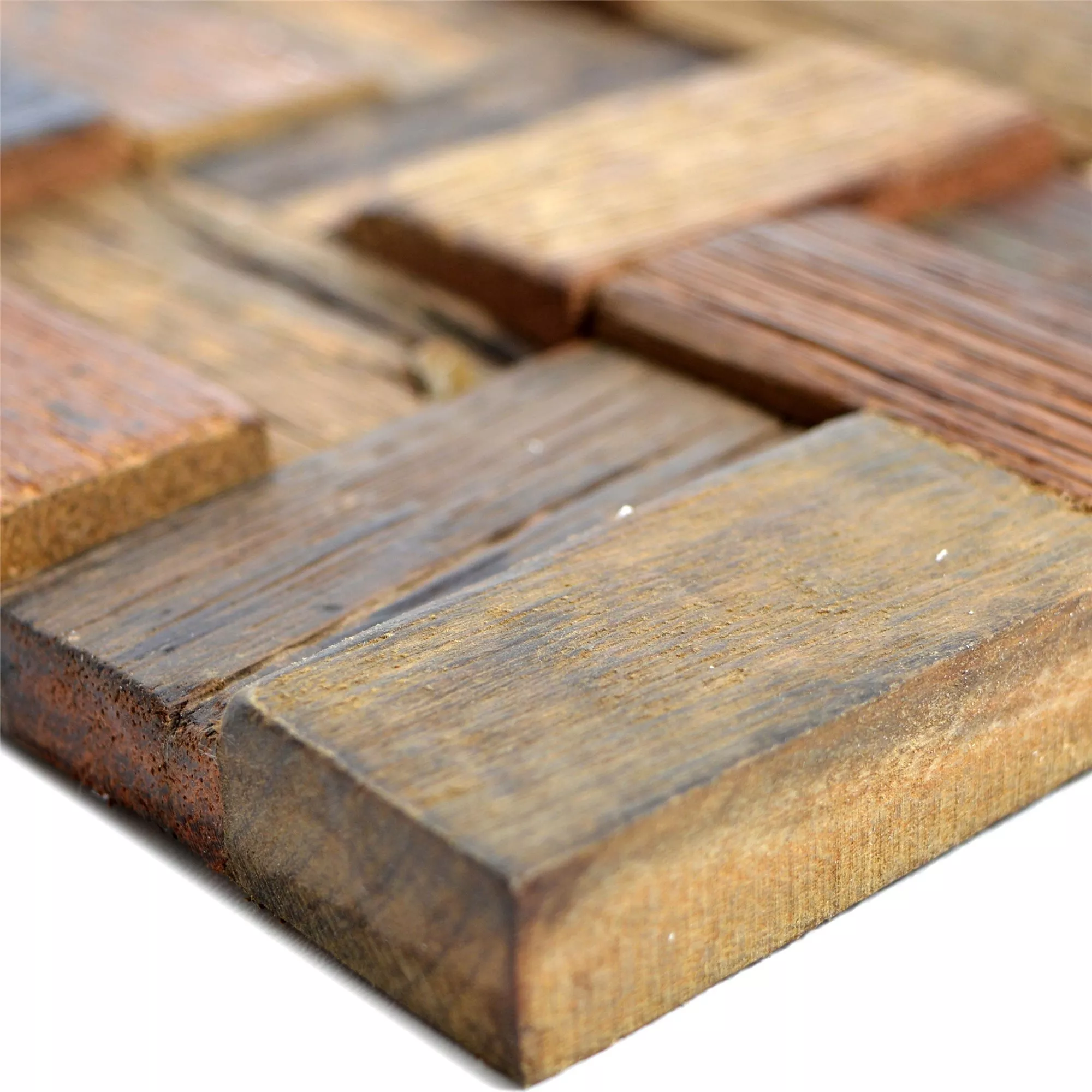 Ξύλο Ψηφιδωτά Πλακάκια Bredon 3D Kαφέ Ορθωγώνιο Ξύλο Ψηφιδωτά Πλακάκια Bredon 3D Kαφέ Ορθωγώνιο