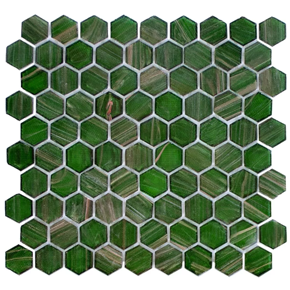 Γυάλινο Μωσαϊκό Πλακάκια Trend-Vi Hexagonal 236 Πράσινος