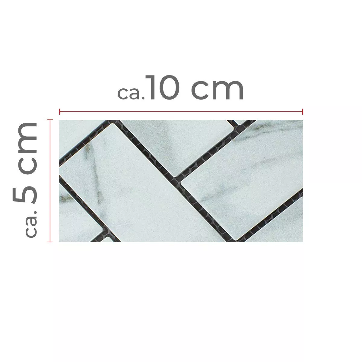 Πρότυπο από Kεραμικά Ψηφιδωτά Πλακάκια Fernley Ψαροκόκκαλο Carrara Πέτρινη Όψη Carrara