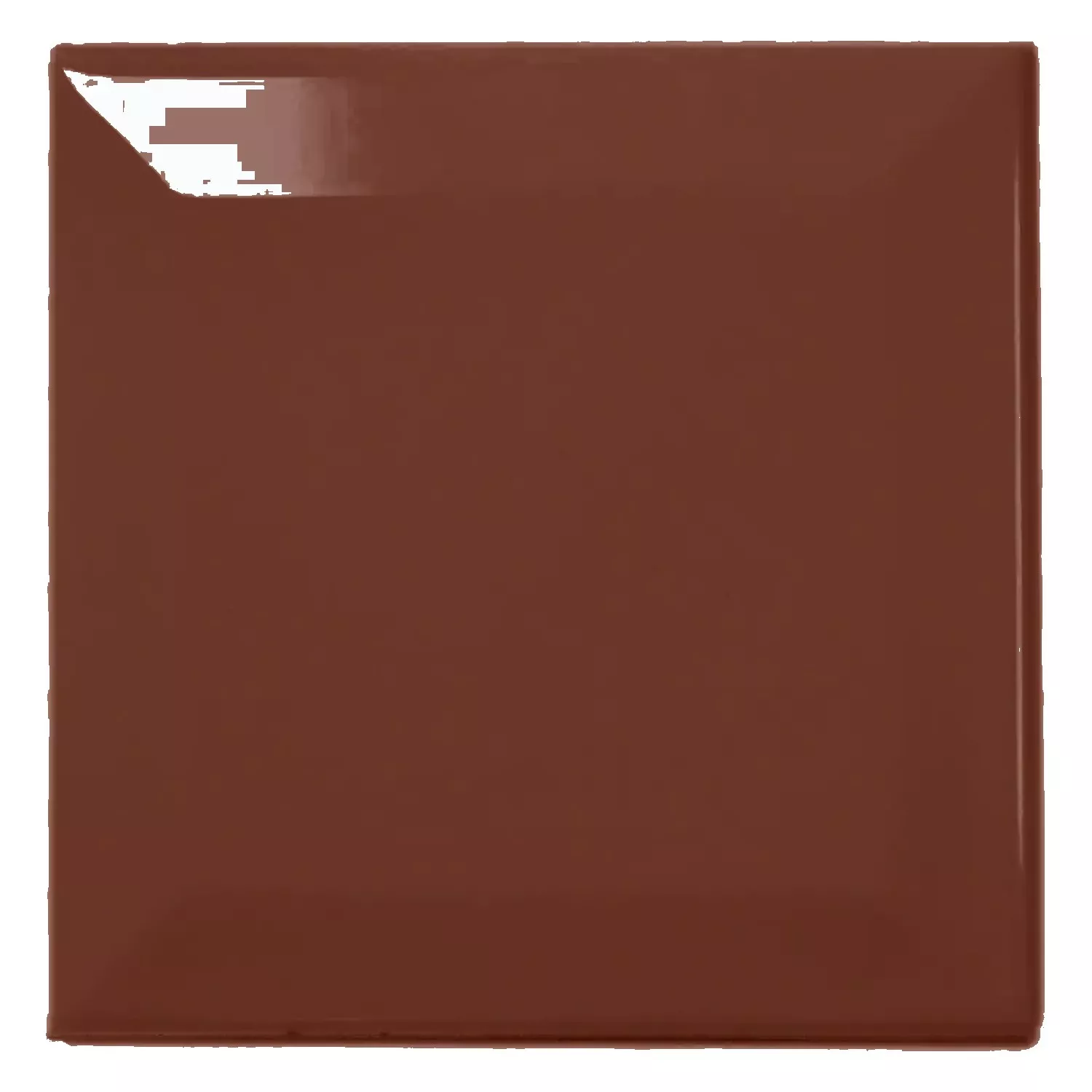 Πλακάκι μετρό Kαφέ Αστραφτερό 10x10 cm Όψη Catarina Marron