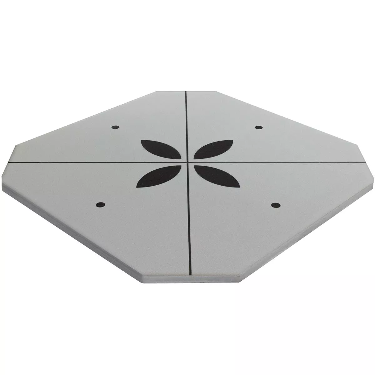 Πρότυπο από Πορσελάνινα Σκεύη Πλακάκια Genexia Μαύρος Ασπρο Decor 4 Οκτάγωνο 20x20cm