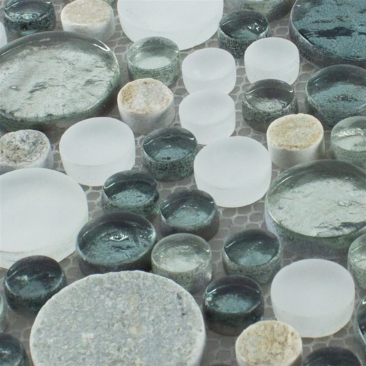 Ποτήρι Φυσική Πέτρα Ψηφιδωτά Πλακάκια Stonewater Γκρί Μπλε Mix