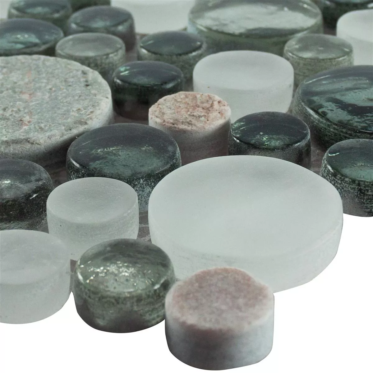Ποτήρι Φυσική Πέτρα Ψηφιδωτά Πλακάκια Stonewater Γκρί Μπλε Mix