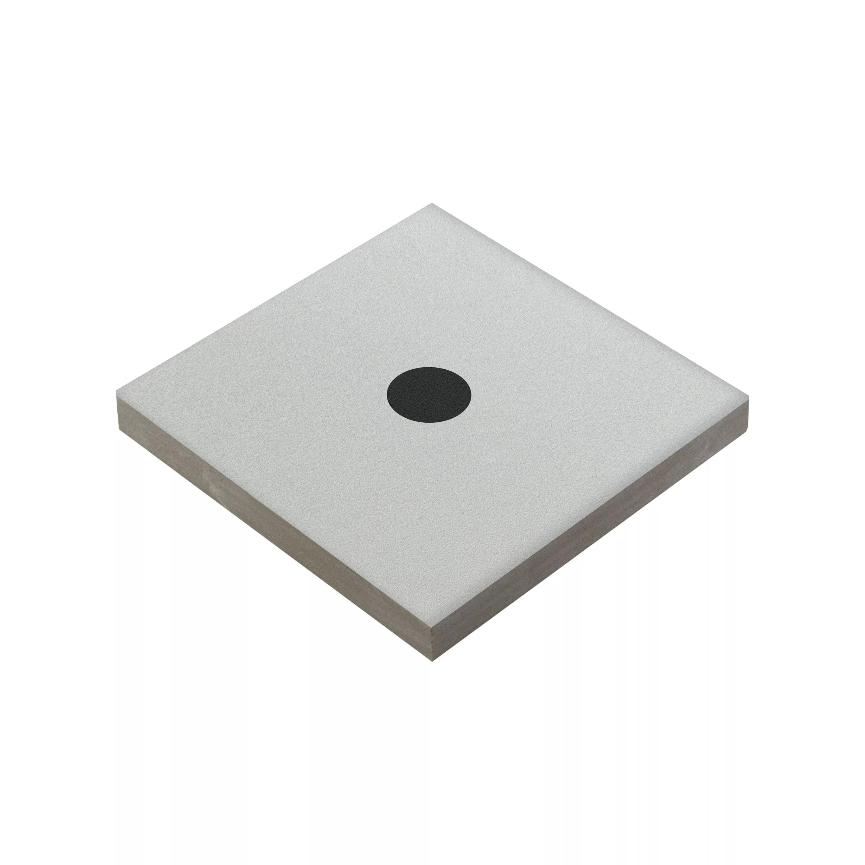 Πορσελάνινα Σκεύη Πλακάκια Genexia Μαύρος Ασπρο Decor 3 Ροζόνη  4,6x4,6cm