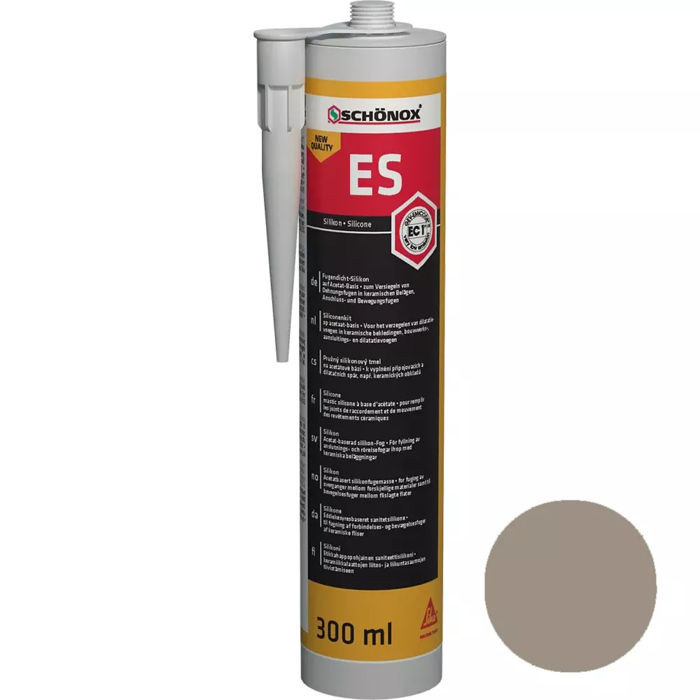 Σιλικόνη σφράγισης αρμών Schönox ES γκρι άμμου (300ml) Σιλικόνη σφράγισης αρμών Schönox ES γκρι άμμου (300ml)
