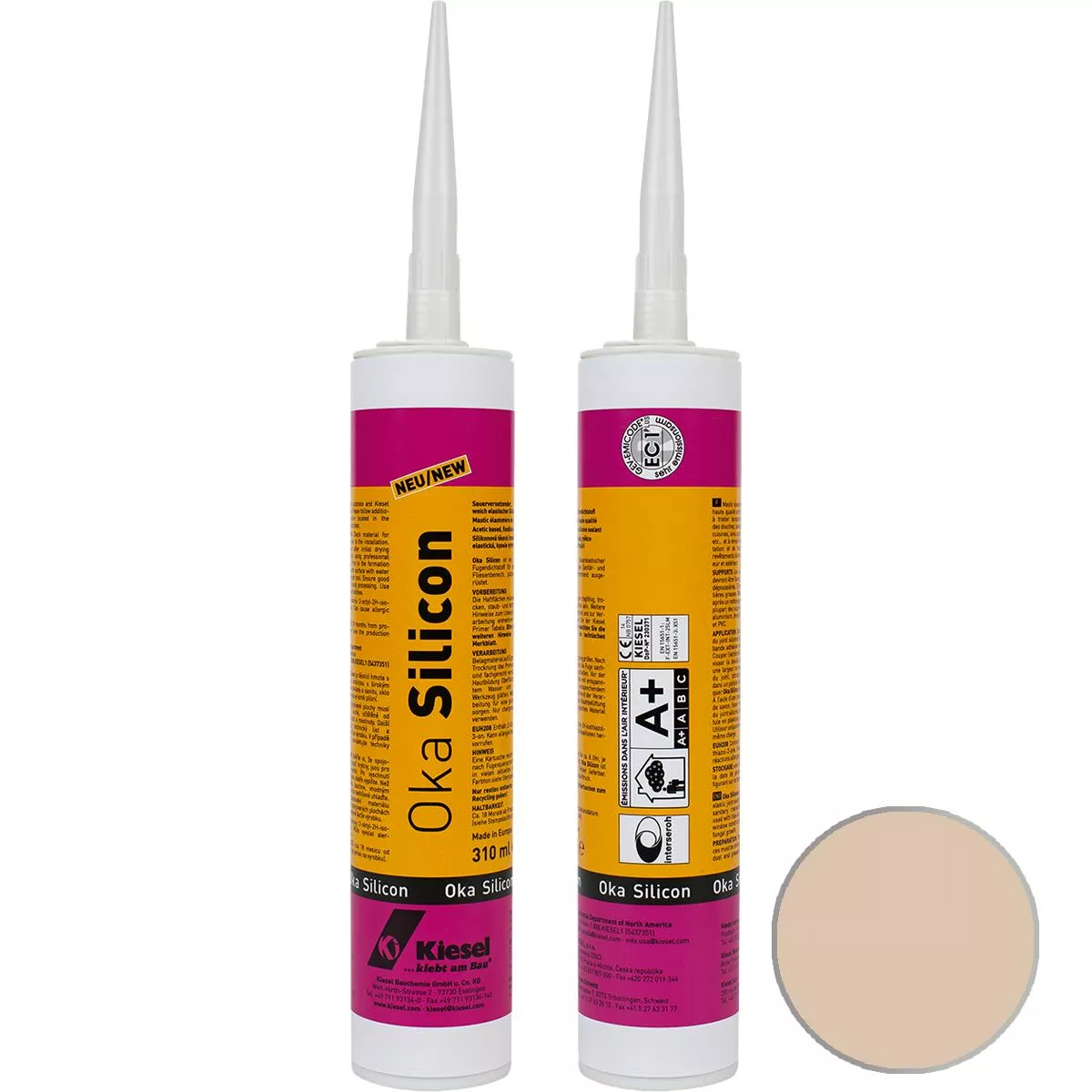 Σύνδεσμος σιλικόνης Kiesel OKA SILICON Safari Sand 310 ml