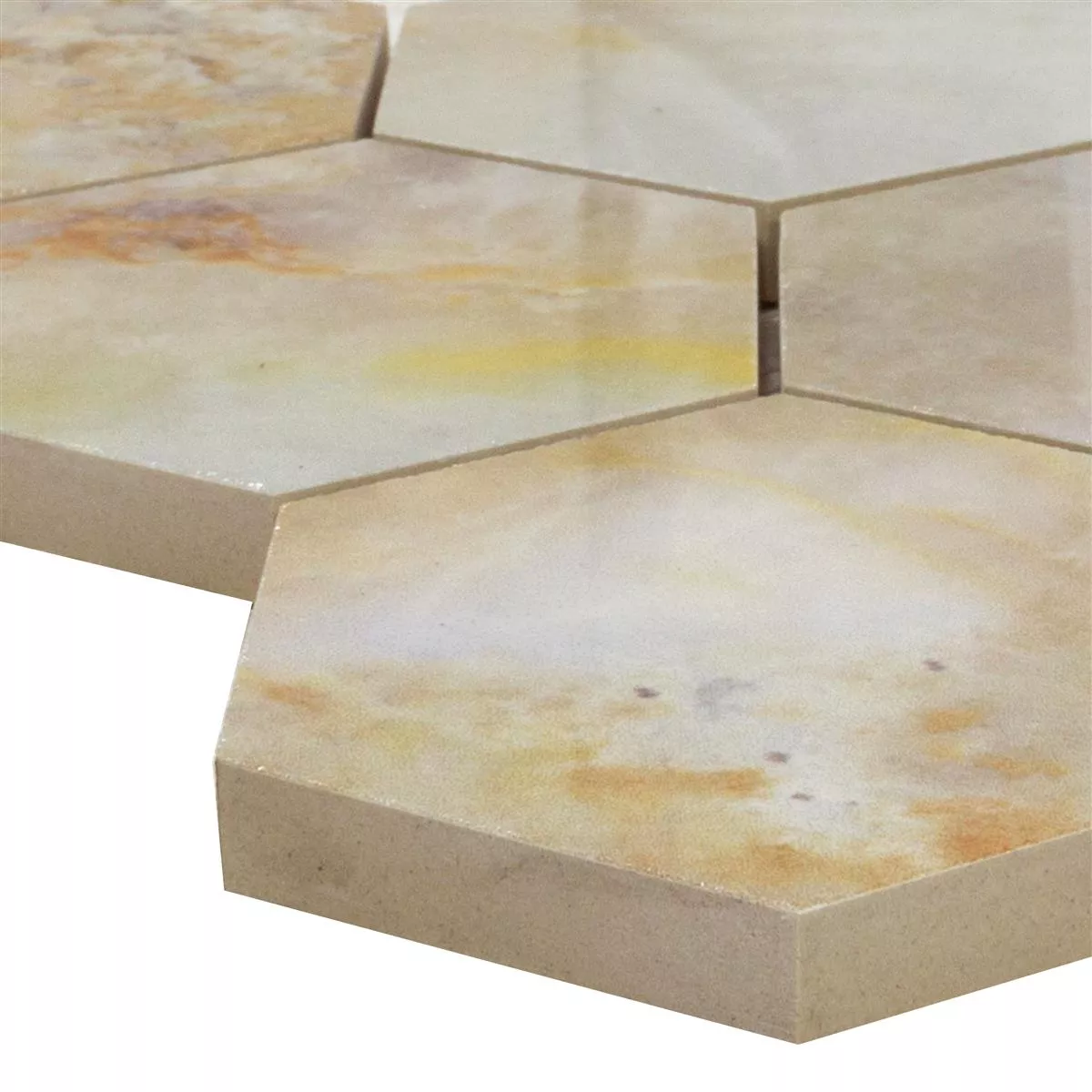 Kεραμικό Mωσαϊκό Πλακάκια Naftalin Εξάγωνο Kαφέ Ασπρο Kεραμικό Mωσαϊκό Πλακάκια Naftalin Εξάγωνο Kαφέ Ασπρο