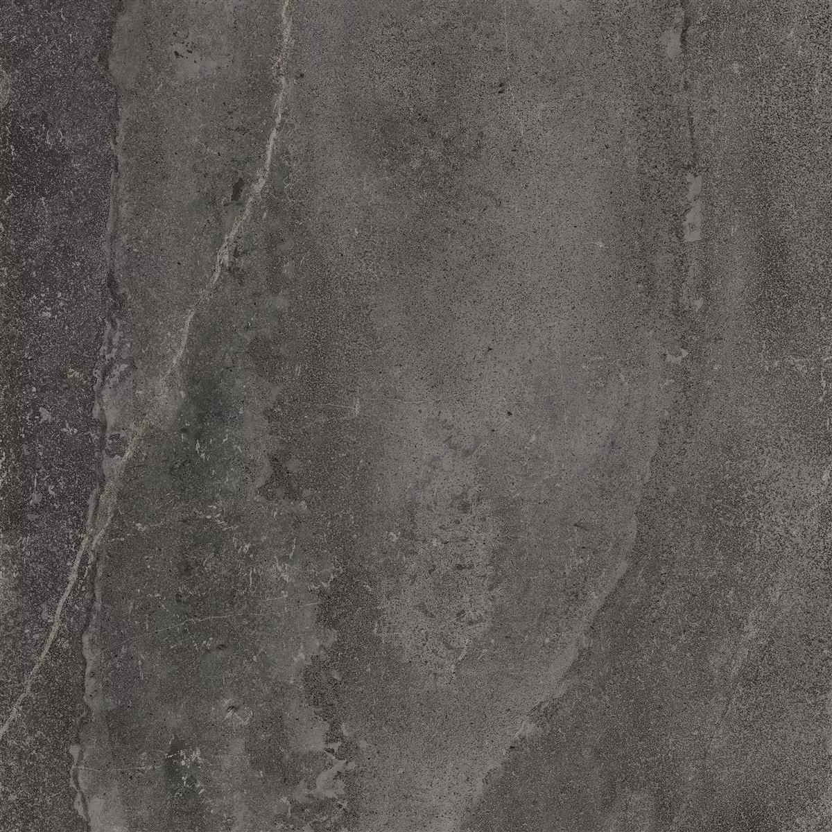 Πρότυπο Πλακάκια Δαπέδου Detmold Eμφάνιση Φυσικής Πέτρας 60x60cm Ανθρακίτης
