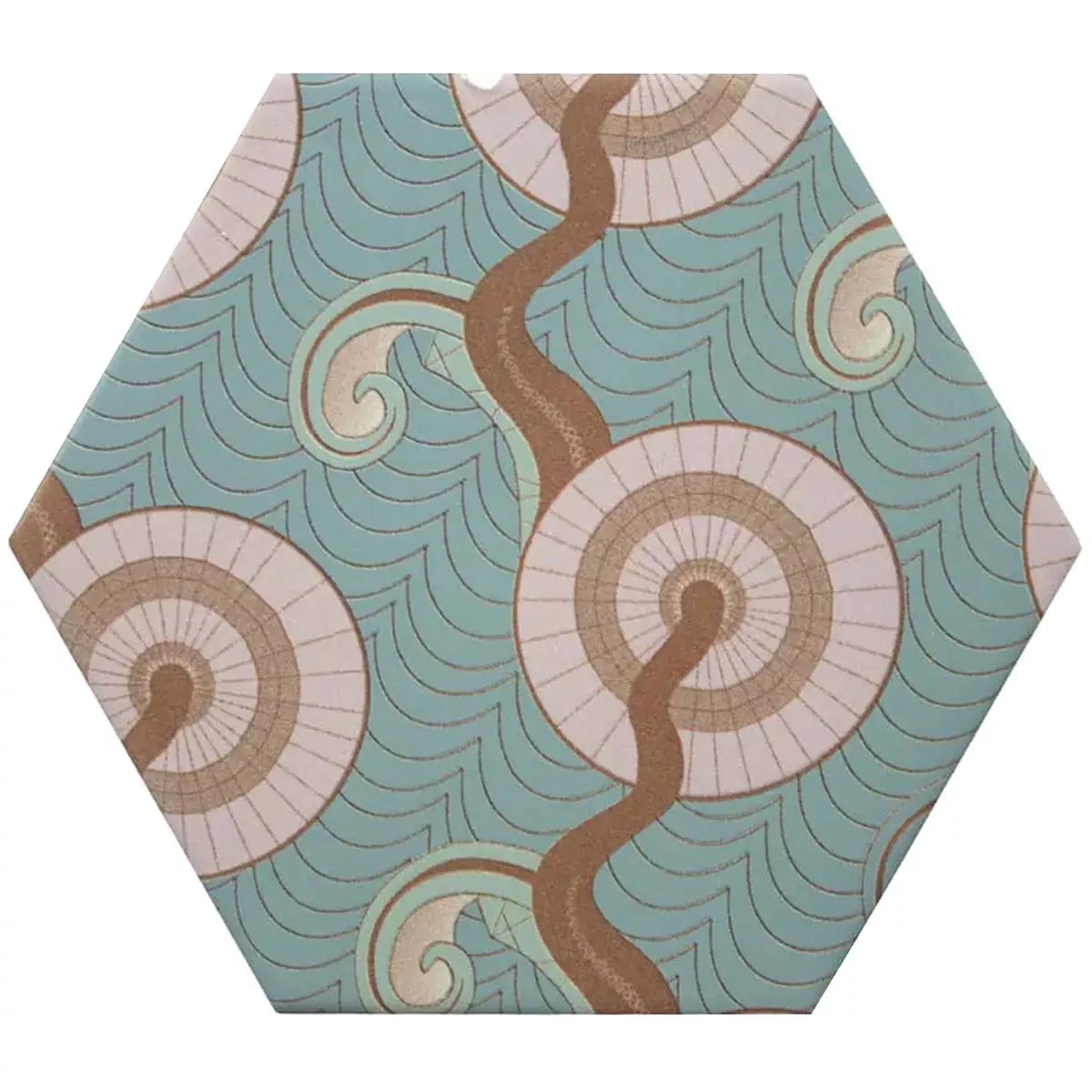 Πορσελάνινα Σκεύη Πλακάκια Modena Εξάγωνο Decor 2