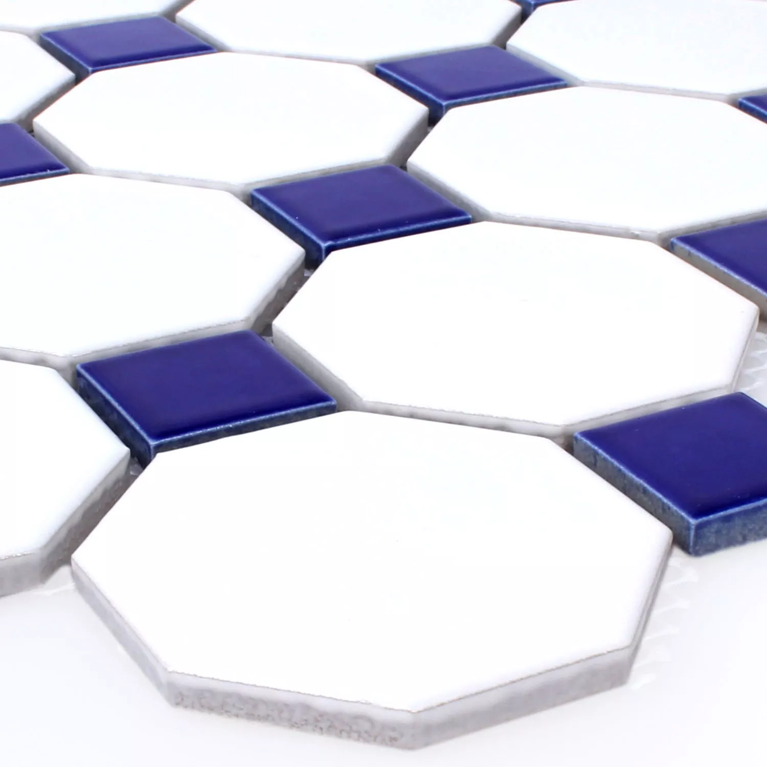 Ψηφιδωτά Πλακάκια Kεραμικά Οκτάγωνο Belami Ασπρο Μπλε