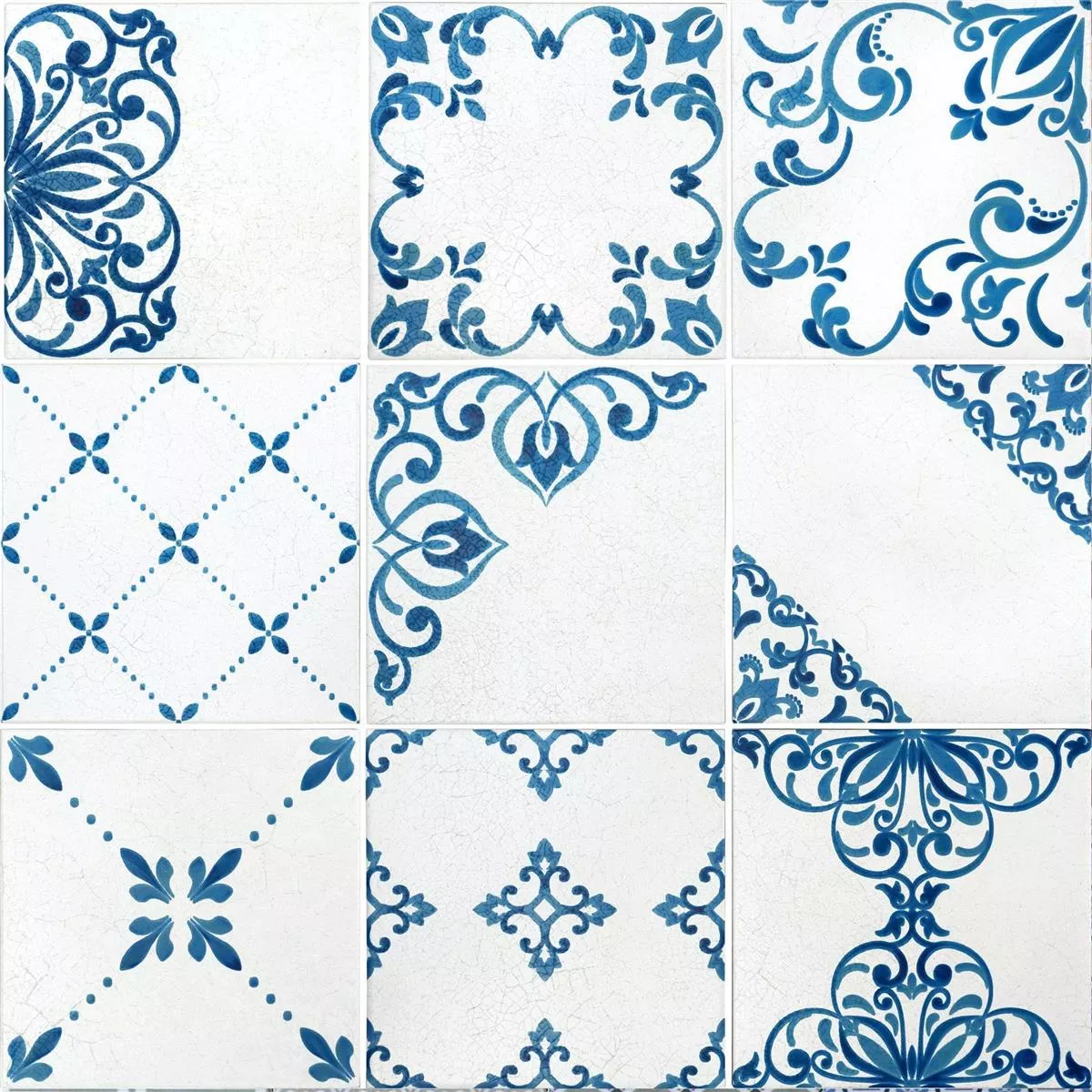 Πλακάκια Δαπέδου Talia Ρετρό Εμφάνιση Μπλε 18,5x18,5cm